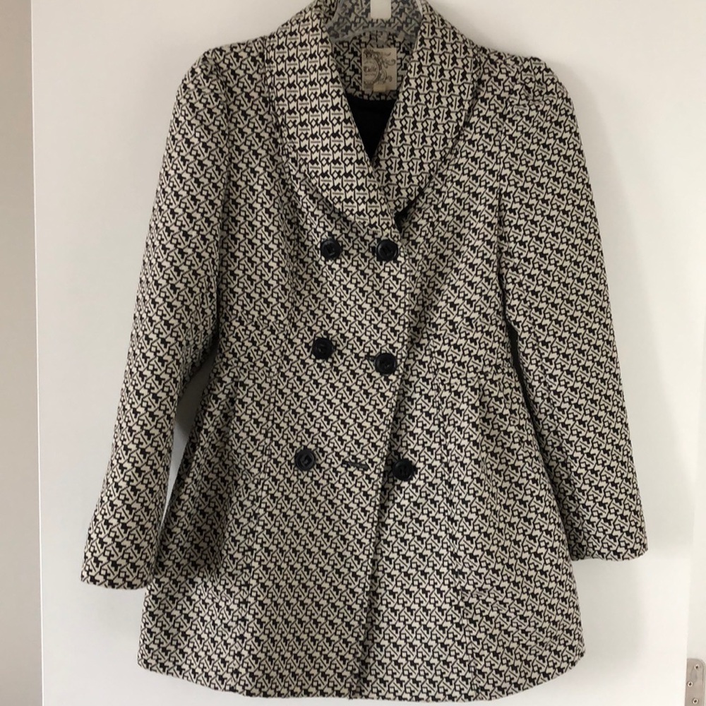 Tulle double breasted coat